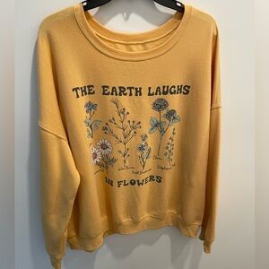 Super soft, cozy floral-themed sweatshirt